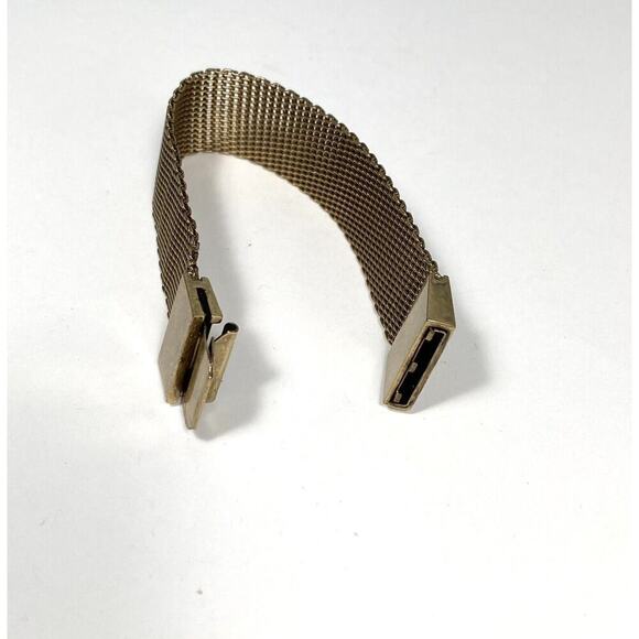 J Crew Bracelet Mesh Brass Tone Vintage 6.25” - Picture 7 of 12